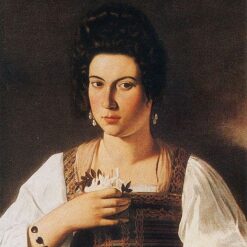Caravaggio's 'Portrait of a Courtesan' – Custom Baroque Portrait Oil Painting from Da Fen Oil Painting Village Studio