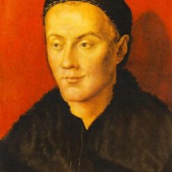 Hand-Painted Albrecht Dürer "Portrait of a Man" Oil Painting – Northern Renaissance Portrait Reproduction by Da Fen Oil Painting Village Studio
