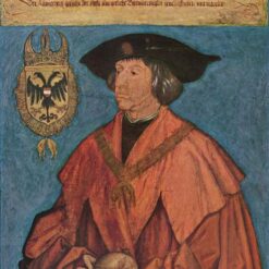 Hand-Painted Albrecht Dürer "Portrait of Emperor Maximilian I" Oil Painting – Northern Renaissance Portrait Reproduction by Da Fen Oil Painting Village Studio