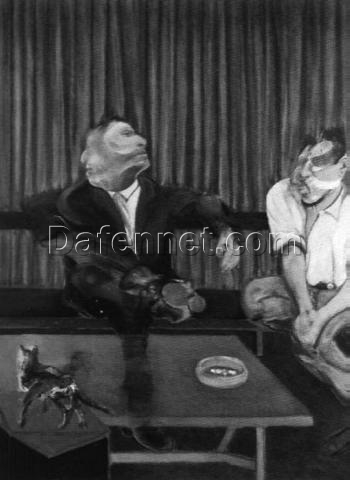 Custom Oil Painting – Francis Bacon 1967 Portrait of George Dyer and Lucian Freud from Dafen Oil Painting Studio