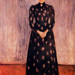 Hand-Painted Edvard Munch "Portrait of Inger Munch" Oil Painting – Expressionism Reproduction by Da Fen Oil Painting Village Studio