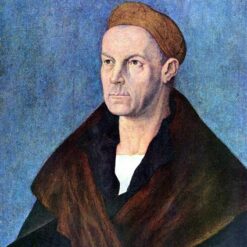 Hand-Painted Albrecht Dürer "Portrait of Jakob Fugger" Oil Painting – Northern Renaissance Portrait Reproduction by Da Fen Oil Painting Village Studio