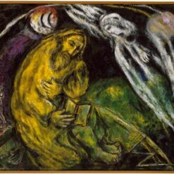 Marc Chagall Prophet Jeremiah – 1968 Surrealism Oil Painting, Religious Art, Saint-Paul-de-Vence