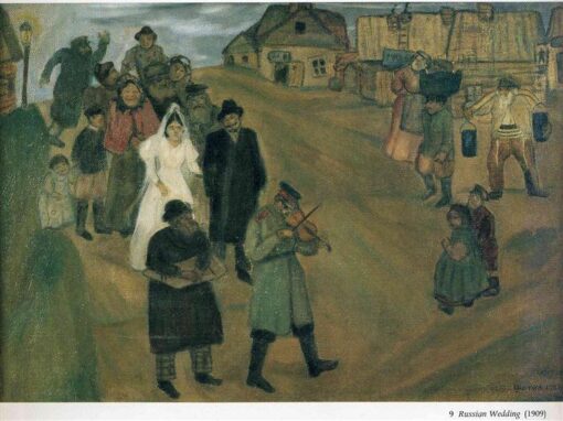 Hand-Painted Oil Painting Inspired by Marc Chagall’s ‘Russian Wedding’ – High-Quality Reproduction by Da Fen Oil Painting Village Studio