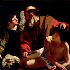 Caravaggio's 'Sacrifice of Isaac' – Custom Baroque Religious Oil Painting from Da Fen Oil Painting Village Studio