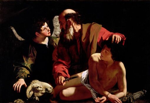 Caravaggio’s ‘Sacrifice of Isaac’ – Custom Baroque Religious Oil Painting from Da Fen Oil Painting Village Studio