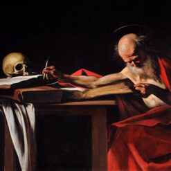 Caravaggio's 'Saint Jerome Writing' – Custom Baroque Oil Painting from Da Fen Oil Painting Village Studio