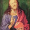 Hand-Painted Albrecht Dürer "Salvator Mundi" Oil Painting – Northern Renaissance Religious Reproduction by Da Fen Oil Painting Village Studio