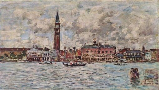 San-Marco Square in Venice by Eugene Boudin – 1895 Impressionist Cityscape Oil Painting, Custom Art from Dafen Oil Painting Village Studio