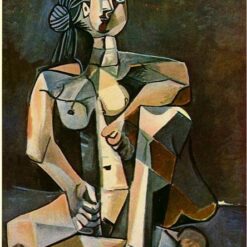 Seated Woman by Pablo Picasso – 1953 Cubist & Surrealist Nude Oil Painting, Custom Art from Dafen Village Studio