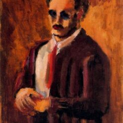 Expressionist Self-Portrait Inspired by Mark Rothko - Self-Portrait, 1936 - Da Fen Village Studio Abstract Oil Art for Modern Home & Office Décor