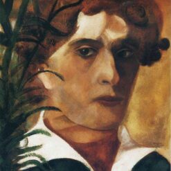 Hand-Painted Oil Painting Inspired by Marc Chagall’s 'Self Portrait' – High-Quality Reproduction by Da Fen Oil Painting Village Studio