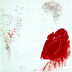 Hand-Painted Marc Chagall Self-Portrait Oil Painting – Naïve Art Reproduction by Da Fen Oil Painting Village Studio
