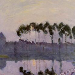 Setting Sun at Moret by Alfred Sisley – 1892 Impressionist Landscape Oil Painting, Custom Art from Dafen Oil Painting Village Studio