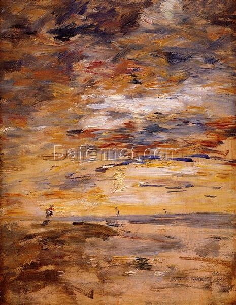 Sky at Sunset by Eugene Boudin – c.1890 Impressionist Cloudscape Oil Painting, Custom Art from Dafen Oil Painting Village Studio