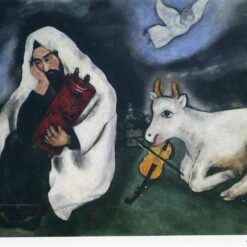 Marc Chagall Solitude – 1933 Naïve Art (Primitivism) Oil on Canvas, 102 x 169 cm