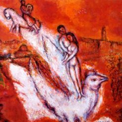 Marc Chagall Song of Songs – 1974 Surrealism Oil on Canvas Religious Painting, Private Collection