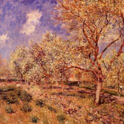 Spring at Veneux by Alfred Sisley – 1880 Impressionist Landscape Oil Painting, Custom Art from Dafen Oil Painting Village Studio
