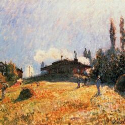 Station at Sevres by Alfred Sisley – c.1879 Impressionist Landscape Oil Painting, Custom Art from Dafen Village Studio