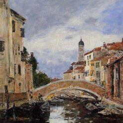 Street, Antibes by Eugene Boudin – 1893 Impressionist Cityscape Oil Painting, Custom Art from Dafen Oil Painting Village Studio