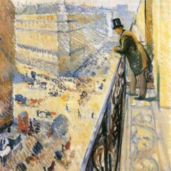 Hand-Painted Edvard Munch "Street Lafayette" (Rue Lafayette) Oil Painting – Impressionism Reproduction by Da Fen Oil Painting Village Studio