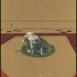 Francis Bacon Dog – 1952 Expressionist Animal Painting from 'A Dog' Series, Custom Oil on Canvas from Dafen Village Studio
