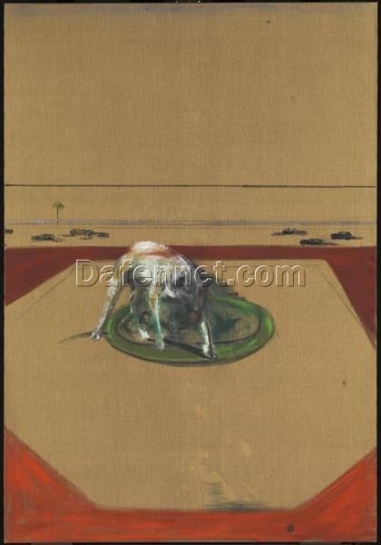 Francis Bacon Dog – 1952 Expressionist Animal Painting from ‘A Dog’ Series, Custom Oil on Canvas from Dafen Village Studio