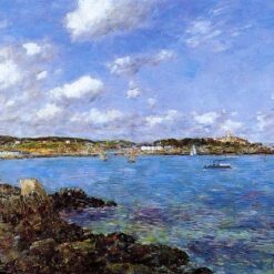 The Bay of Douarnenez by Eugene Boudin – 1897 Impressionist Landscape Oil Painting, Custom Art from Dafen Oil Painting Village Studio