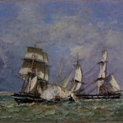 The Capture of the 'Petit Rodeur' by Eugene Boudin – 1878 Impressionist Marina Oil Painting, Custom Art from Dafen Oil Painting Village Studio