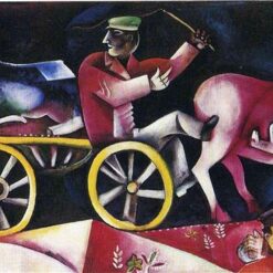 Hand-Painted Oil Painting Inspired by Marc Chagall’s 'The Cattle Dealer' – High-Quality Reproduction by Da Fen Oil Painting Village Studio