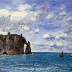 The Cliffs at Etretat by Eugene Boudin – 1890 Impressionist Marina Oil Painting, Custom Art from Dafen Oil Painting Village Studio