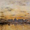 The Commerce Basin, Le Havre by Eugene Boudin – 1892 Impressionist Cityscape Oil Painting, Custom Art from Dafen Oil Painting Village Studio