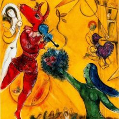 Marc Chagall The Dance – 1951 Surrealist Oil Painting on Canvas at Georges Pompidou Center