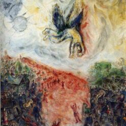 Marc Chagall The Fall of Icarus – 1975 Surrealism Mythological Oil Painting, Georges Pompidou Center