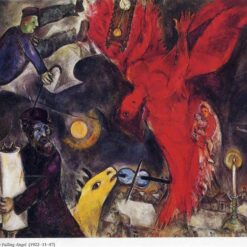 Marc Chagall The Falling Angel – 1923-1947 Surrealism Oil on Canvas, Symbolic Painting