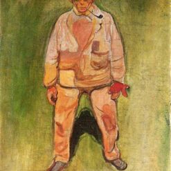 Edvard Munch The Fisherman, 1902 - Expressionist Oil Painting on Canvas by Da Fen Village Studio for Art Collectors & Maritime-Themed Home Décor
