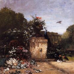 The Garden by Eugene Boudin – 1869 Impressionist Landscape Oil Painting, Custom Art from Dafen Oil Painting Village Studio