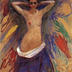Expressionist Nude Painting Inspired by Edvard Munch - The Hands, 1893 - Da Fen Village Studio Oil on Canvas for Modern Home & Art Collection