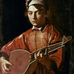 Caravaggio's 'The Lute Player' – Custom Baroque Portrait Oil Painting from Da Fen Oil Painting Village Studio