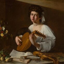 Caravaggio's 'The Lute Player' – Custom Baroque Oil Painting from Da Fen Oil Painting Village Studio