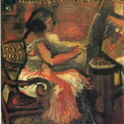 Hand-Painted Oil Painting Inspired by Marc Chagall’s 'The Model' – High-Quality Reproduction by Da Fen Oil Painting Village Studio