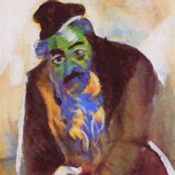 Hand-Painted Oil Painting Inspired by Marc Chagall’s 'The Old Jew' – High-Quality Reproduction by Da Fen Oil Painting Village Studio