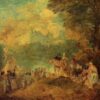 The Pilgrimage to Cythera (after Watteau) by Eugene Boudin – c.1849 Realism Genre Oil Painting, Custom Art from Dafen Oil Painting Village Studio