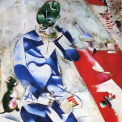 Oil Painting Reproduction - The Poet, or Half Past Three by Marc Chagall | Inspired by Da Fen Village Studio | High-Quality Custom Artwork