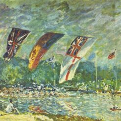 The Regattas Moseley by Alfred Sisley – 1874 Impressionist Landscape Oil Painting, Custom Art from Dafen Village Studio