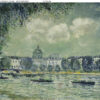 The Seine with the Institute of France by Alfred Sisley – c.1870 Impressionist Landscape Oil Painting, Custom Art from Dafen Village Studio