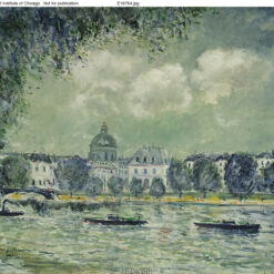 The Seine with the Institute of France by Alfred Sisley – c.1870 Impressionist Landscape Oil Painting, Custom Art from Dafen Village Studio