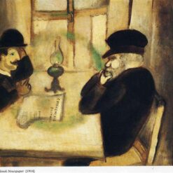 Reproduction of Marc Chagall's The Smolensk Newspaper – Hand-Painted Oil on Canvas by Da Fen Oil Painting Village Studio