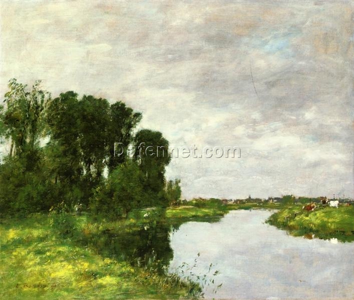 The Toques at Saint-Arnoult by Eugene Boudin – 1891 Impressionist Landscape Oil Painting, Custom Art from Dafen Oil Painting Village Studio