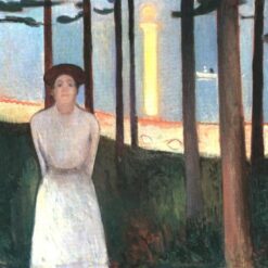 Symbolist Genre Painting Inspired by Edvard Munch - The Voice, 1893 - Da Fen Village Studio Oil on Canvas for Modern Home & Art Collection
